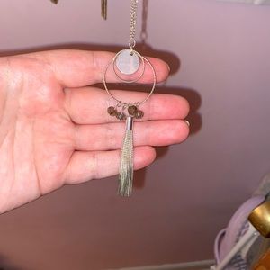 Silver tassel necklace
